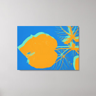 Pop Art Close-up Leaf Abstract Canvas Print
