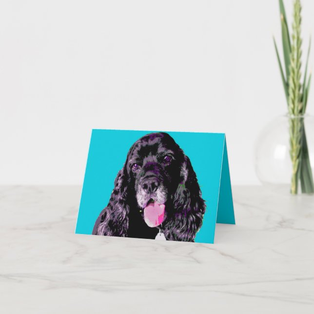 POP ART Cocker Spaniel Card (Front)