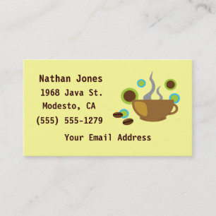 Pop Art Coffee Business Card
