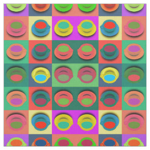 Pop-Art Coffee Mugs Fabric