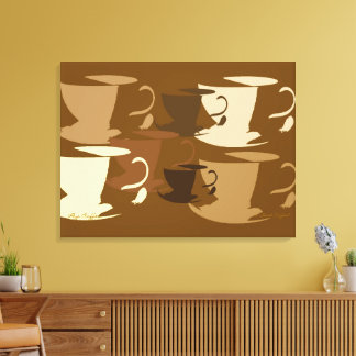 Pop Art Coffee on Canvas Print
