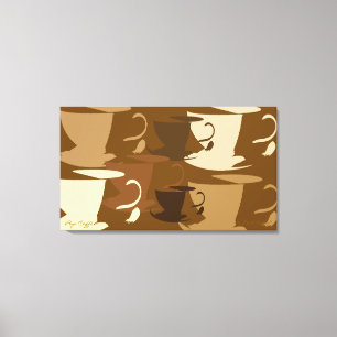 Pop Art Coffee on Canvas Print