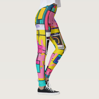Pop art collage leggings