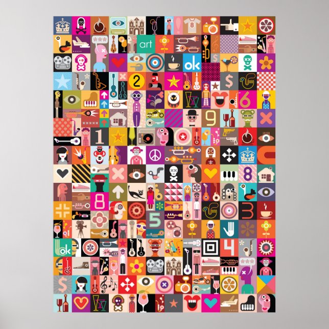 Pop Art Collage   Poster (Front)