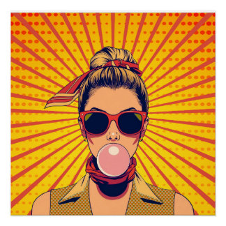 Pop Art Colorful Modern Art Vibrant Poster