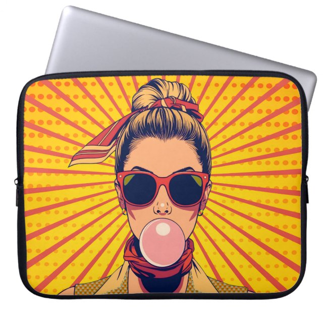  Pop Art Colorido  Arte Moderna Vibrante  Laptop Sleeve (Front)