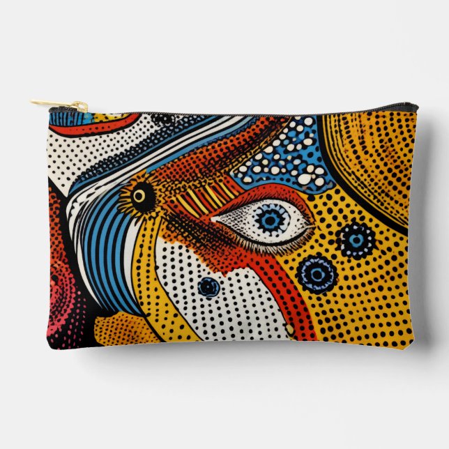 Pop Art Colour Splash  Accessory Pouch (Front)