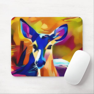 Pop Art Colourful and Sweet Deer Mousepad