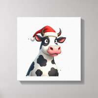 Pop Art Colourful Cow Christmas T-Shirt (1)