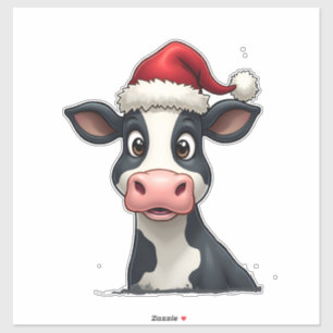 Pop Art Colourful Cow Christmas T-Shirt (2)