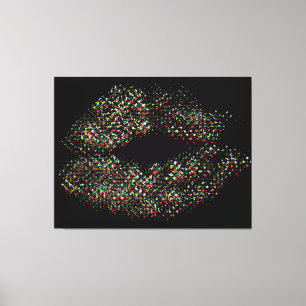 Pop Art Colourful Lips Canvas Print