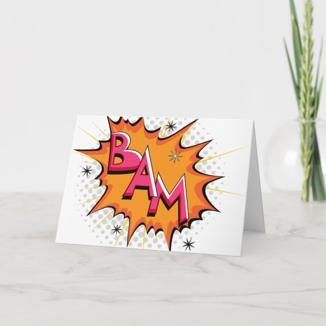Pop Art Comic Bam! Card (Front)