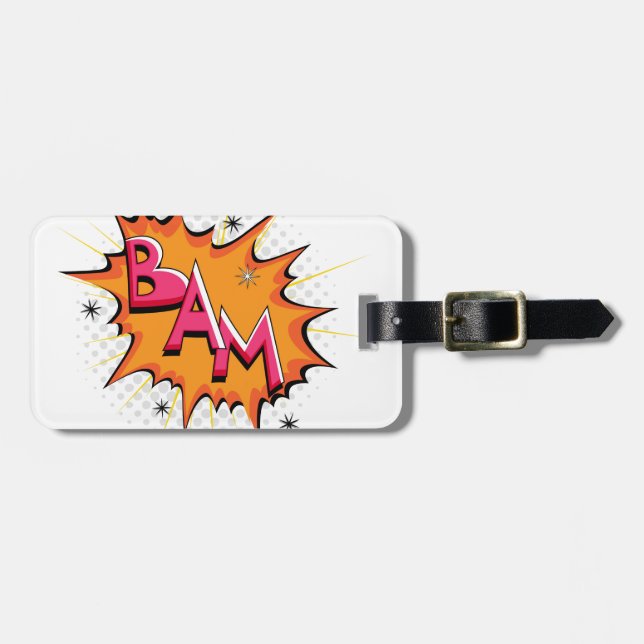 Pop Art Comic Bam! Luggage Tag (Front Horizontal)