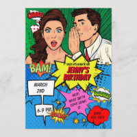 Pop Art Comic Birthday