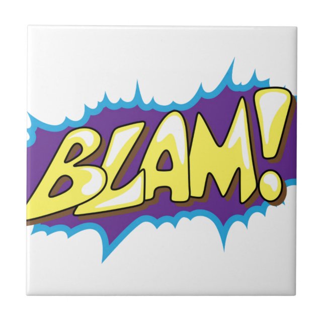 Pop Art Comic Blam! Tile (Front)