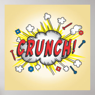 Pop art Comic book inspired Crunch! poster
