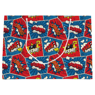 Pop Art Comic Book Panels Large Gift Bag