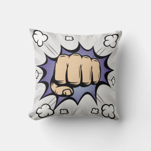 Pop art comic bubbles design. Vintage illustration Cushion
