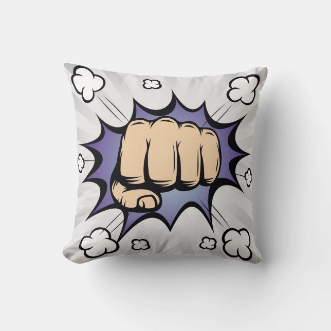Pop art comic bubbles design. Vintage illustration Cushion (Front)