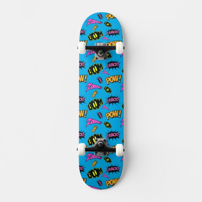 Pop Art Comic Cartoon Design Skateboard (Front)