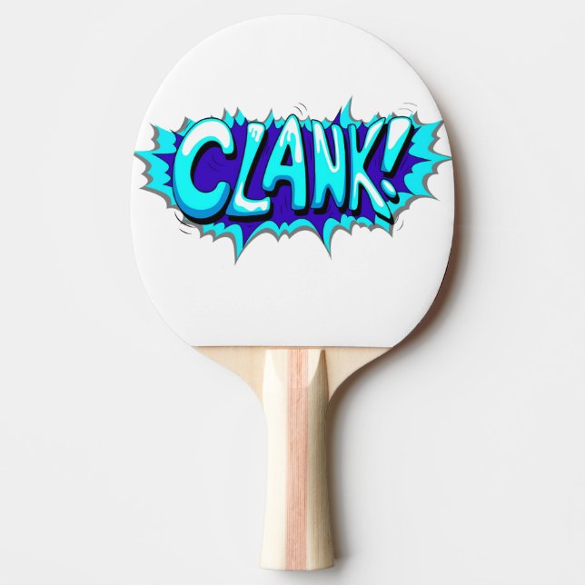 Pop Art Comic Clank! Ping Pong Paddle (Front)