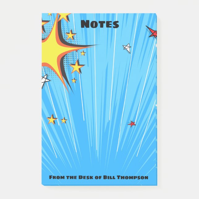 Pop Art Comic Geek Desk Accessories Post-it Notes (Front)