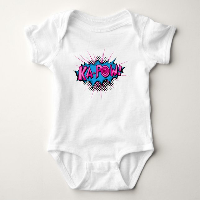 Pop Art Comic Ka-Pow! Baby Bodysuit (Front)