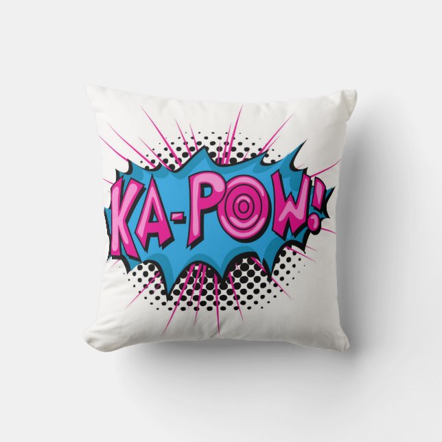Pop Art Comic Ka-Pow! Cushion (Front)