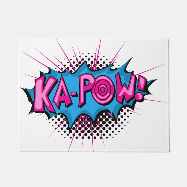 Pop Art Comic Ka-Pow! Doormat (Front)