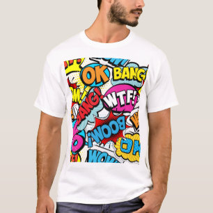 Pop Art Comic: Retro Seamless Pattern T-Shirt