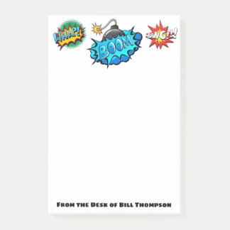 Pop Art Comic Style Bomb Boom! Customised Post-it Notes