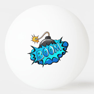 Pop Art Comic Style Bomb Boom! Ping Pong Ball