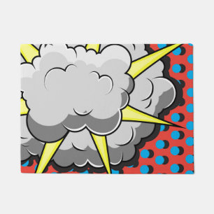 Pop Art Comic Style Explosion Doormat