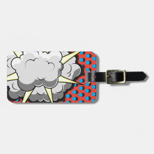 Pop Art Comic Style Explosion Luggage Tag