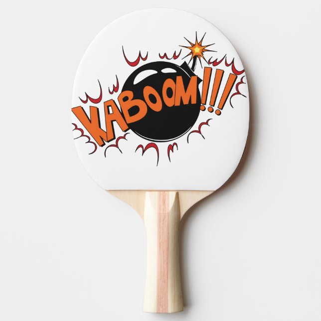 Pop Art Comic Style KaBoom! Ping Pong Paddle (Front)