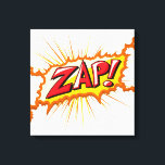 Pop Art Comic Style Zap! Canvas Print<br><div class="desc">This retro comic style Zap! is perfect for any super hero collector or fan boy. The bright graphics have hard lines & bold colouring.</div>