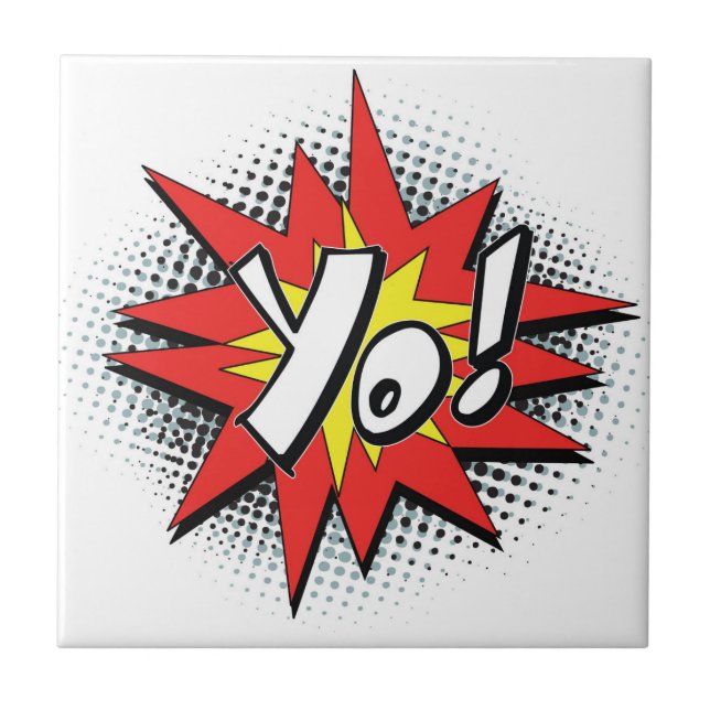 Pop Art Comic Yo! Tile (Front)
