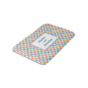 Pop Art Cookies Colourful Macarons Bath Mat