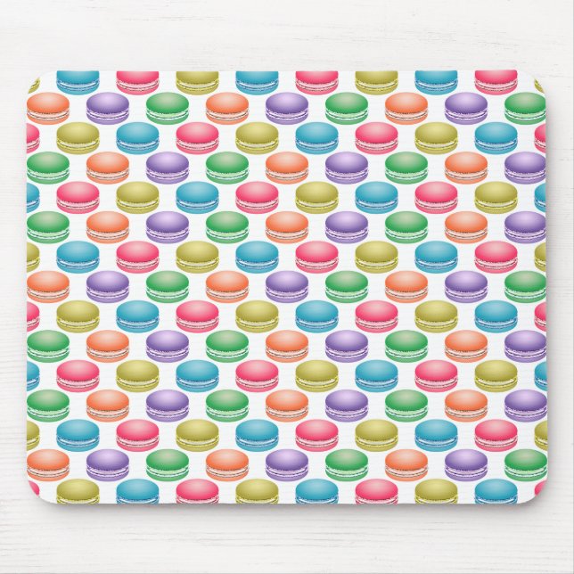 Pop Art Cookies Colourful Macarons Mouse Mat (Front)