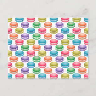 Pop Art Cookies Colourful Macarons Postcard