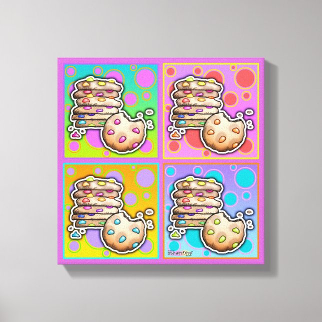 Pop Art COOKIES Gallery Wrapped Canvas (Front)