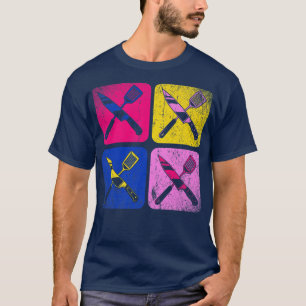 Pop Art Cooking Knives Chef Food Culinary Cooking  T-Shirt