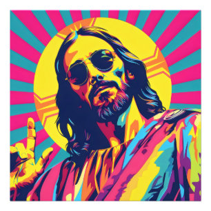 Pop Art Cool Jesus Photo Print