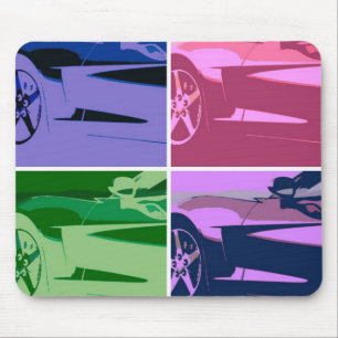 Pop Art Corvettes Mouse Mat