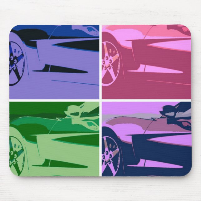 Pop Art Corvettes Mouse Mat (Front)
