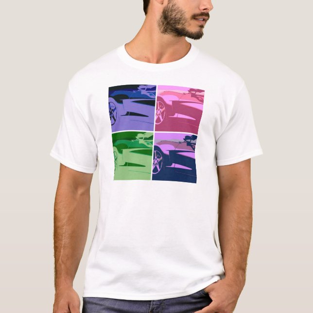 Pop Art Corvettes T-Shirt (Front)