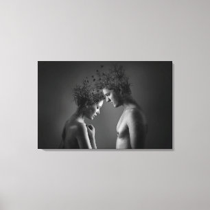 Pop Art Couple Canvas Print