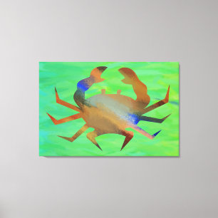 Pop Art Crab Canvas Print
