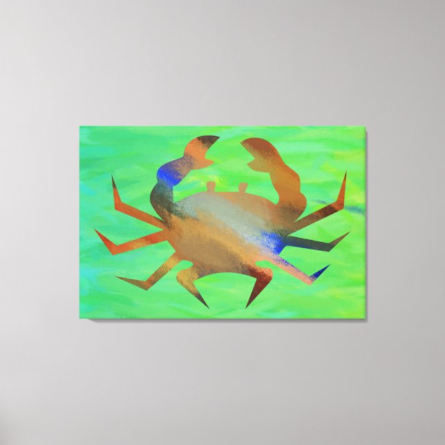 Pop Art Crab Canvas Print (Front)