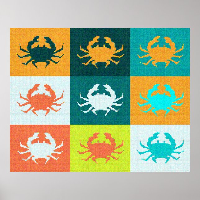 Pop Art Crab Poster 2 (Front)